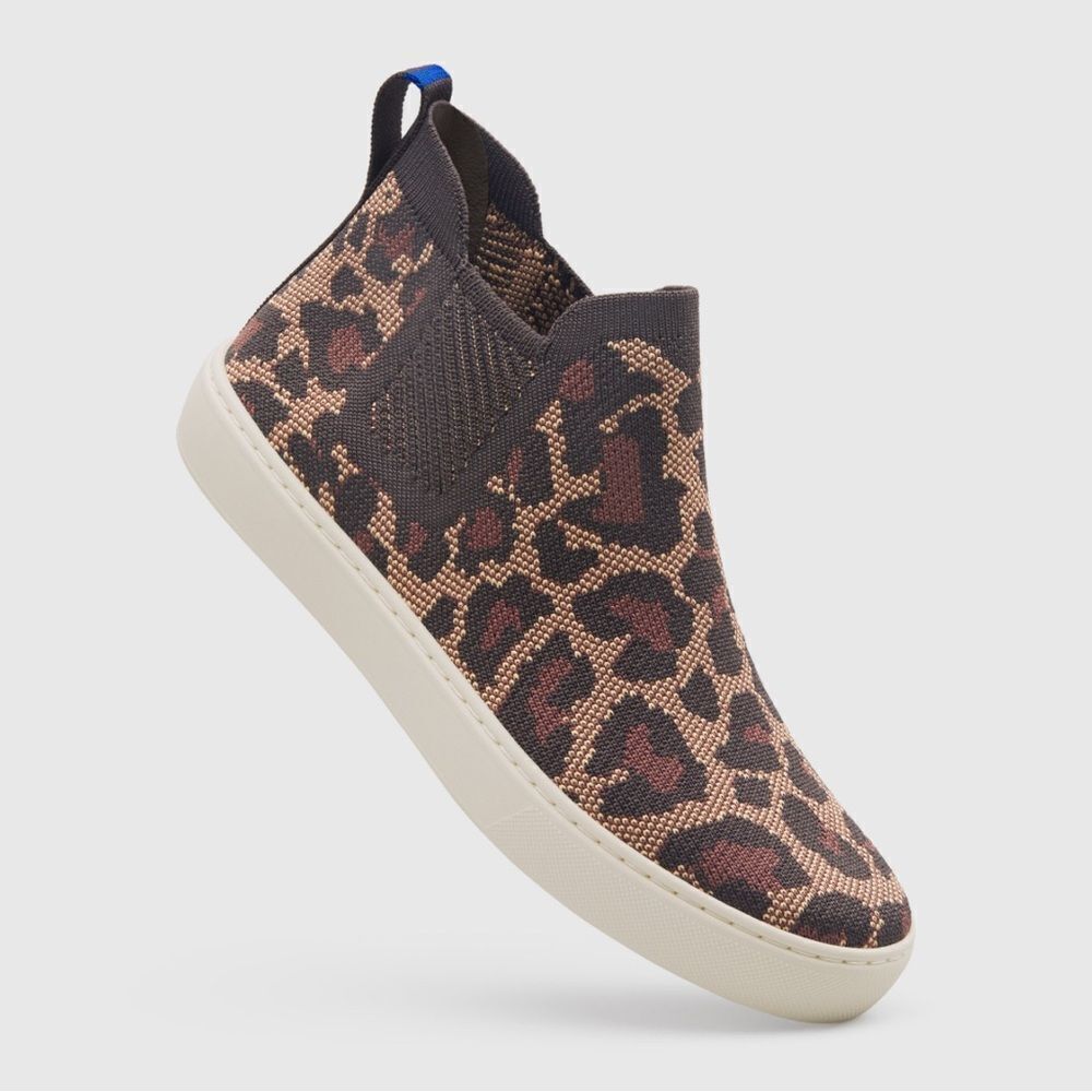 Rothy’s Chelsea Wildcat Boots Leopard Print 7.5